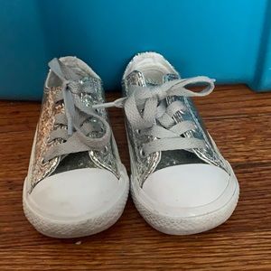 Toddler converse silver
